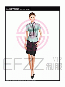 女職業裝短袖襯衫設計圖251