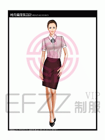 女職業裝短袖襯衫設計圖249