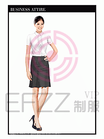 女職業裝短袖襯衫設計圖268