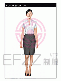 女職業裝短袖襯衫設計圖266