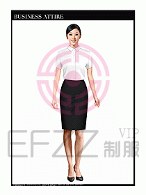 女職業裝短袖襯衫設計圖276