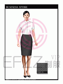 女職業裝短袖襯衫設計圖279