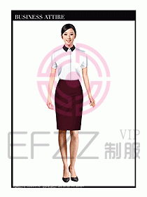 女職業裝短袖襯衫設計圖281
