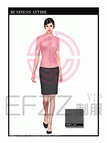 女職業(yè)裝短袖襯衫設(shè)計(jì)圖285