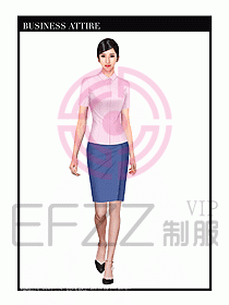 女職業裝短袖襯衫設計圖288