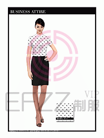 女職業裝短袖襯衫設計圖297