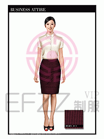 女職業裝短袖襯衫設計圖301