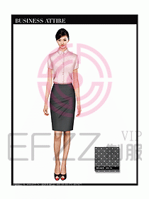 女職業(yè)裝短袖襯衫設(shè)計圖306