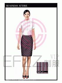 女職業裝短袖襯衫設計圖304