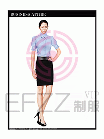 女職業(yè)裝短袖襯衫設(shè)計(jì)圖307