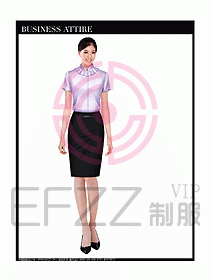 女職業裝短袖襯衫設計圖311