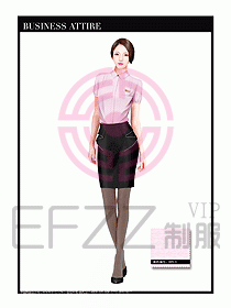 女職業裝短袖襯衫設計圖327