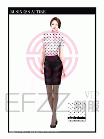 女職業(yè)裝短袖襯衫設(shè)計圖328