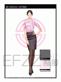 女職業裝短袖襯衫設計圖331