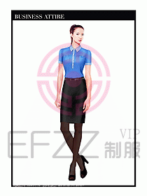 女職業裝短袖襯衫設計圖335