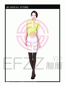 女職業裝短袖襯衫設計圖346