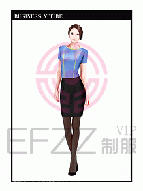 女職業裝短袖襯衫設計圖352