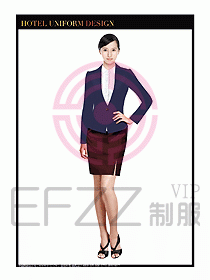 酒店大堂服務員制服設計圖669