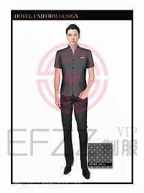酒店大堂服務員制服設計圖693