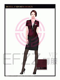 酒店大堂服務員制服設計圖702