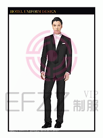 酒店大堂服務員制服設計圖703