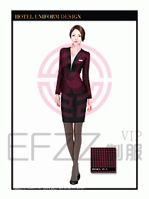 酒店大堂服務員制服設計圖705