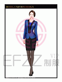 酒店大堂服務員制服設計圖722