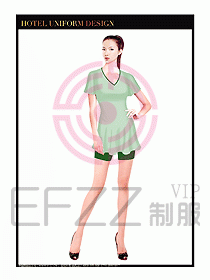 SPA按摩技師制服設計圖895