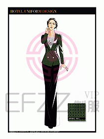 桑拿SPA咨客迎賓制服設計320