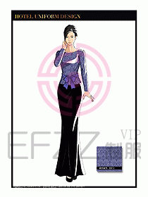 桑拿SPA咨客迎賓制服設(shè)計329