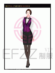 酒店西餐服務員制服設計964