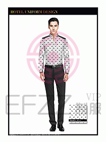 酒店西餐服務員制服設計1003