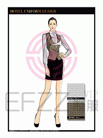 酒店西餐服務員制服設計1021