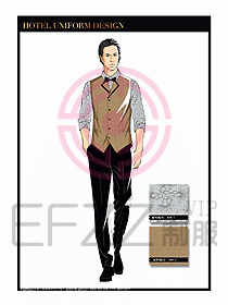 酒店西餐服務員制服設計1020