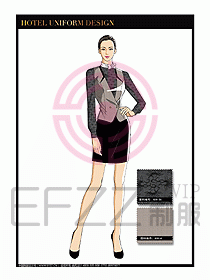 酒店西餐服務員制服設計1023