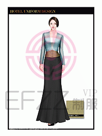 酒店制服西餐咨客服裝設(shè)計(jì)394