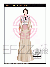 酒店制服西餐咨客服裝設計398