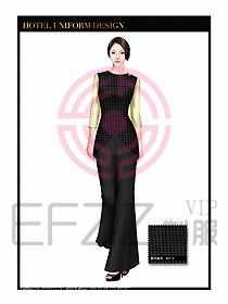 酒店制服西餐咨客服裝設計401