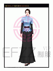 酒店制服西餐咨客服裝設計413