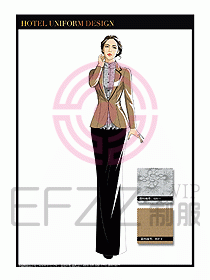 酒店制服西餐咨客服裝設計433