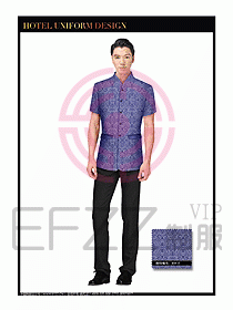 酒店服裝中餐服務員制服設計1394