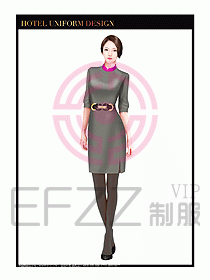 酒店服裝中餐服務(wù)員制服設(shè)計(jì)1406