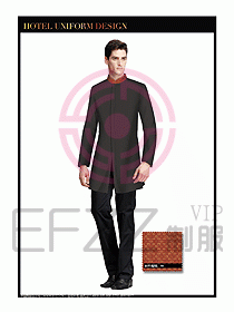 酒店服裝中餐服務員制服設計1413