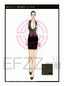 酒店服裝中餐服務(wù)員制服設(shè)計(jì)1423