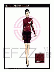 酒店服裝中餐服務(wù)員制服設(shè)計(jì)1428