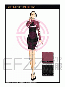 酒店服裝中餐服務員制服設計1432
