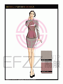 酒店服裝中餐服務員制服設計1433