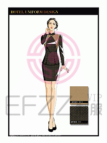 酒店服裝中餐服務(wù)員制服設(shè)計1434