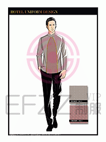 酒店服裝中餐服務(wù)員制服設(shè)計1436