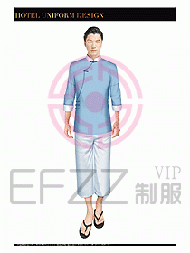 SPA水療會所服務(wù)員服裝設(shè)計388